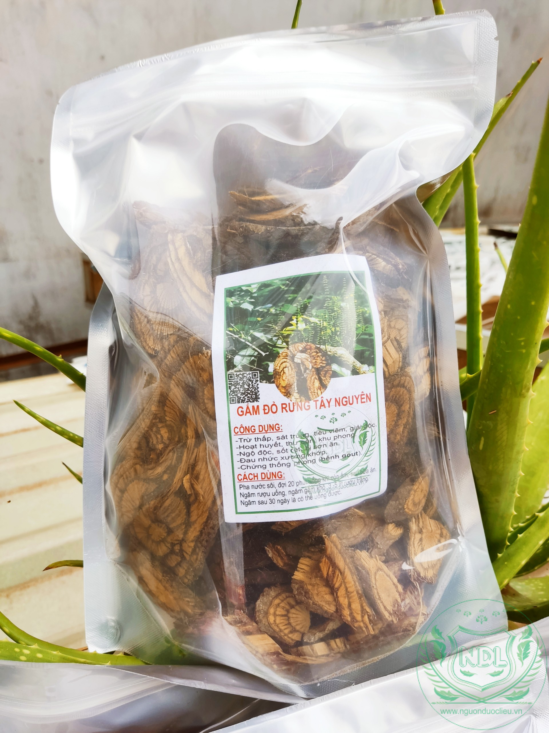 dây gắm đỏ rừng tây nguyên khô túi zip